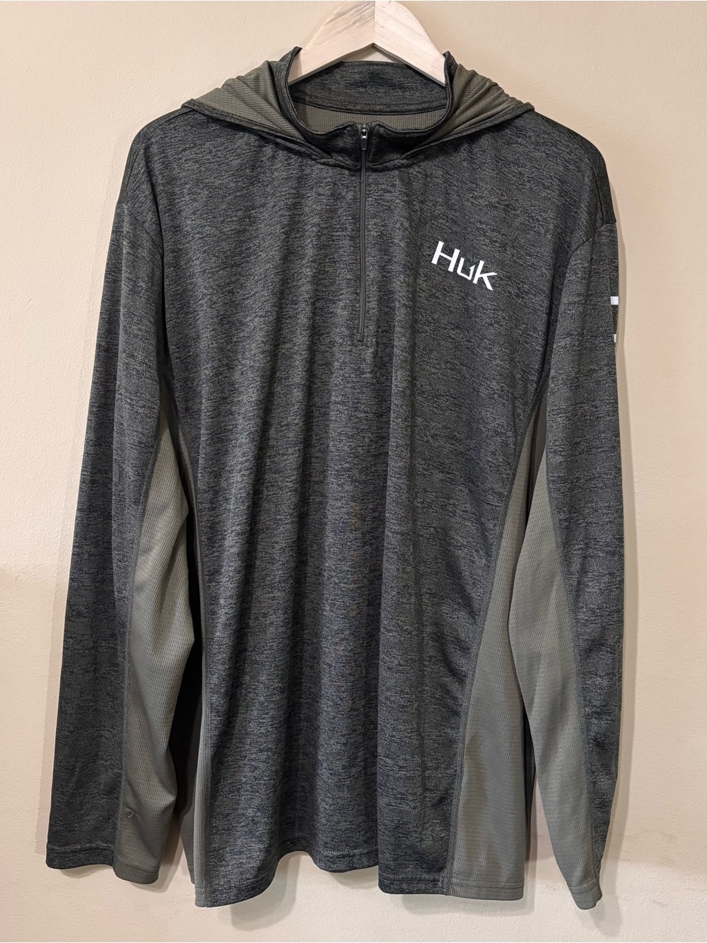 Huk Performance Pullover Hoodie - Olive/Charcoal Heather